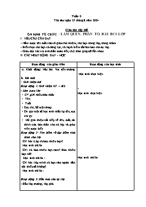 Kế hoạch bài dạy khối Lớp 3 - Tuần 0 NH 2024-2025 (Cao Thị Phương Thảo)