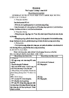 Kế hoạch bài dạy khối Lớp 3 - Tuần 19 NH 2024-2025 (Cao Thị Phương Thảo) Kế hoạch bài dạy khối Lớp 3 - Tuần 19 NH 2024-2025 (Cao Thị Phương Thảo)