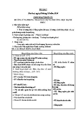 Kế hoạch bài dạy Khối Lớp 3 - Tuần 7 NH 2024-2025 (Lê Thị Thúy Ngân)