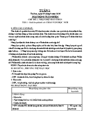 Kế hoạch bài dạy Khối Lớp 4 - Tuần 1 NH 2024-2025 (Nguyễn T Thanh Tùng)