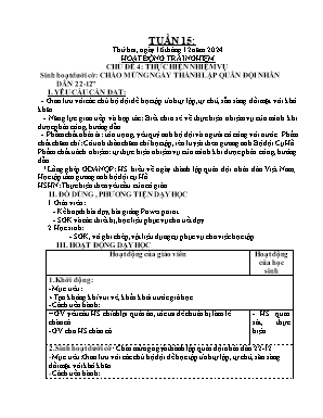 Kế hoạch bài dạy Khối Lớp 4 - Tuần 15 NH 2024-2025 (Nguyễn T Thanh Tùng)