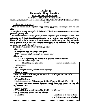 Kế hoạch bài dạy Khối Lớp 4 - Tuần 15 NH 2024-2025 (Nguyễn Thị Hoa Quỳnh)