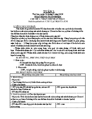 Kế hoạch bài dạy Khối Lớp 4 - Tuần 2 NH 2024-2025 (Đoàn Thị Thu Hà)
