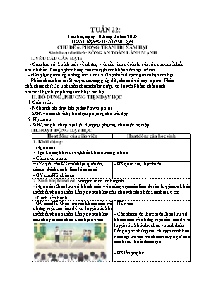 Kế hoạch bài dạy Khối Lớp 4 - Tuần 22 NH 2024-2025 (Nguyễn Thị Hoa Quỳnh)