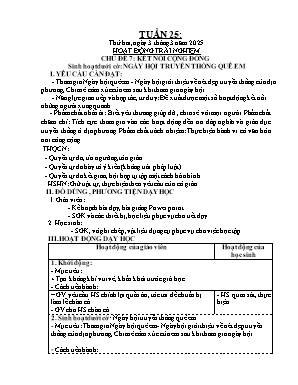 Kế hoạch bài dạy Khối Lớp 4 - Tuần 25 NH 2024-2025 (Nguyễn T Thanh Tùng)