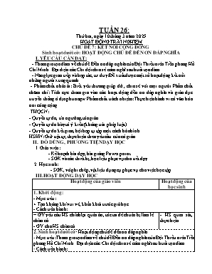 Kế hoạch bài dạy Khối Lớp 4 - Tuần 26 NH 2024-2025 (Nguyễn T Thanh Tùng)