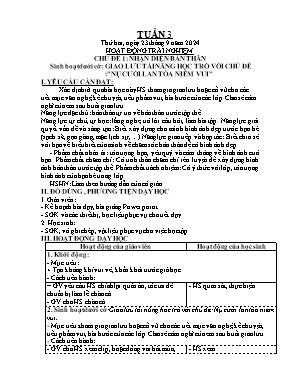 Kế hoạch bài dạy Khối Lớp 4 - Tuần 3 NH 2024-2025 (Nguyễn T Thanh Tùng)