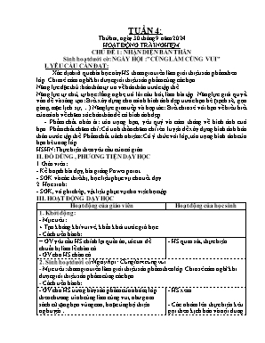 Kế hoạch bài dạy Khối Lớp 4 - Tuần 4 NH 2024-2025 (Nguyễn T Thanh Tùng)