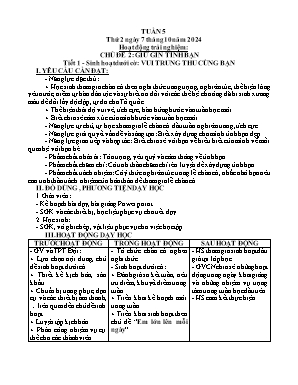 Kế hoạch bài dạy Khối Lớp 5 - Tuần 5 NH 2024-2025 (Vị Hồng Anh)