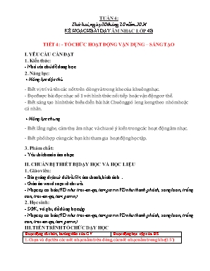 Kế hoạch bài dạy Tổng hợp các Khối Tiểu Học Môn: TNXH, Âm Nhạc, Công Nghệ - Tuần 4 NH 2024-2025 (Nguyễn Thị Thanh Hải)