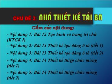 Bài giảng Mĩ thuật 6 - Bài 12: Tạo hình và trang trí chữ - Trường THCS Thái Sơn