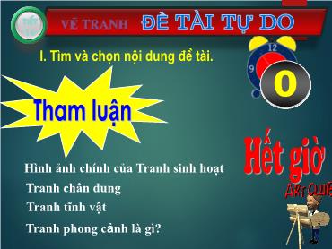 Bài giảng Mĩ thuật 9 - Bài 18: Vẽ tranh Đề tài tự do - Trường THCS Thái Sơn