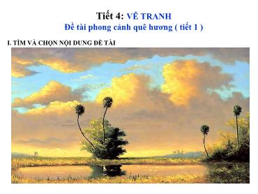 Bài giảng Mĩ thuật 9 - Bài 5: Vẽ tranh Đề tài phong cảnh quê hương - Trường THCS Thái Sơn