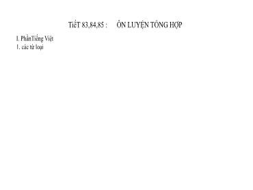 Bài giảng Ngữ văn 9 - Tiết 83-85, Ôn tập tổng hợp - Trường THCS Thái Sơn