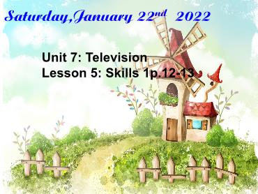 Bài giảng Tiếng Anh 6 (Global success) - Unit 7: Television, Lesson 5 - Năm học 2022-2023 - Trường THCS Thái Sơn