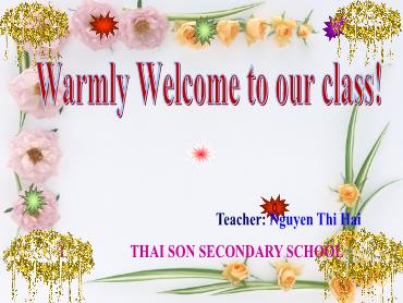 Bài giảng Tiếng Anh 6 (Global success) - Unit 8: Sports and games, Lesson 2 - Trường THCS Thái Sơn