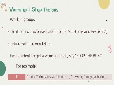 Bài giảng Tiếng Anh 8 (Global Success) - Unit 5: Our customs and traditions, Lesson 5 - Trường THCS Thái Sơn