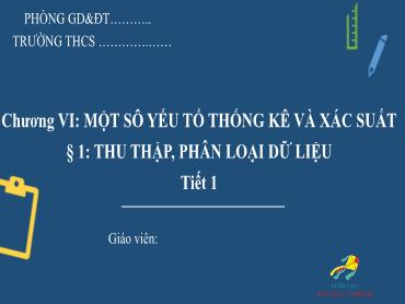 Bài giảng Toán 8 (Cánh diều) - Bài 1: Thu thập, phân loại dữ liệu (Tiết 1) - Trường THCS Thái Sơn
