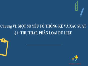 Bài giảng Toán 8 (Cánh diều) - Chương VI, Bài 1: Thu thập, phân loại dữ liệu - Trường THCS Thái Sơn