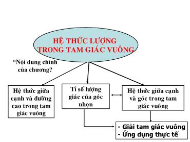 Bài giảng Toán 9 (Hình học) - Ôn tập chương I. Hệ thức lượng trong tam giác vuông - Trường THCS Thái Sơn