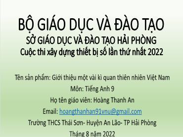 Slide PowerPoint Giới thiệu một vài kì quan thiên nhiên Việt Nam