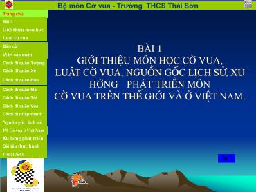 Slide PowerPoint môn Cờ vua