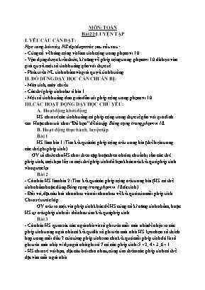 Giáo án các môn học Khối 1 - Tuần 10 - Nguyễn Thị Trang