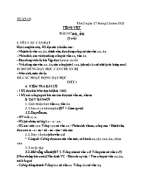 Giáo án các môn học Khối 1 - Tuần 15 - Năm học 2021-2022 - Nguyễn Thị Trang