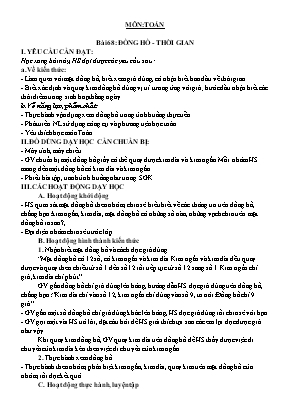 Giáo án các môn học Khối 1 - Tuần 32 - Nguyễn Thị Trang