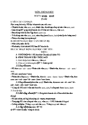 Giáo án các môn học Lớp 1 - Tuần 15 - Nguyễn Thị Thanh Mai