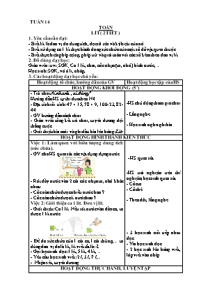 Giáo án các môn học Lớp 2 (Cánh diều) - Tuần 14 - Nguyễn Thị Thanh Mai