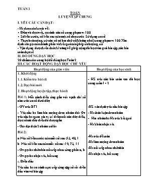 Giáo án các môn học Lớp 2 - Tuần 3 - Nguyễn Thị Thanh Mai