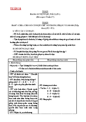 Giáo án các môn học Lớp 3 - Tuần 28 - Nguyễn Thị Tuyết Hồng