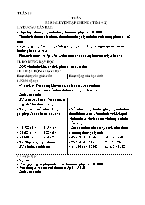 Giáo án các môn học Lớp 3 - Tuần 29 - Nguyễn Thị Tuyết Hồng