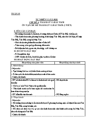 Giáo án các môn học Lớp 3 - Tuần 35 - Nguyễn Thị Tuyết Hồng