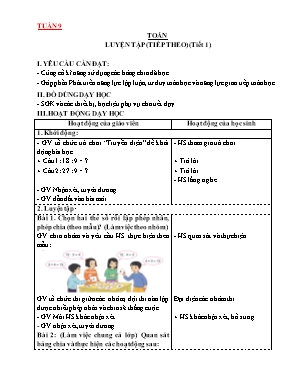 Giáo án các môn học Lớp 3 - Tuần 9 - Nguyễn Thị Tuyết Hồng