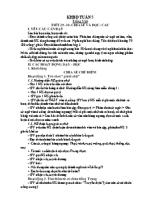 Giáo án các môn học Lớp 4 - Tuần 5