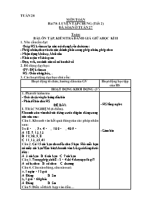 Giáo án các môn Lớp 1 - Tuần 28 - Nguyễn Thị Thanh Mai
