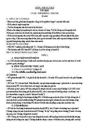 Giáo án các môn Lớp 1 - Tuần 32 - Nguyễn Thị Thanh Mai