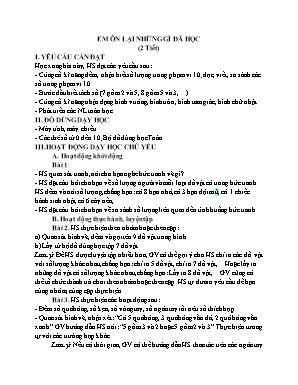 Giáo án các môn Lớp 1 - Tuần 5 - Nguyễn Thị Thanh Mai