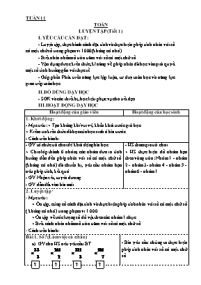 Giáo án các môn Lớp 3 (Cánh diều) - Tuần 11