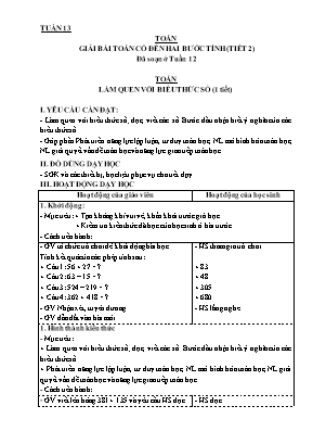 Giáo án các môn Lớp 3 - Tuần 13
