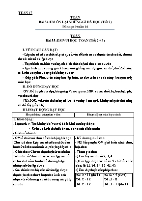 Giáo án các môn Lớp 3 - Tuần 17 - Lê Thị Liễu