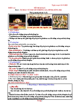 Giáo án Giáo dục công dân 6 - Tuần 2 - Năm học 2023-2024 - Lê Thị Thu Hương