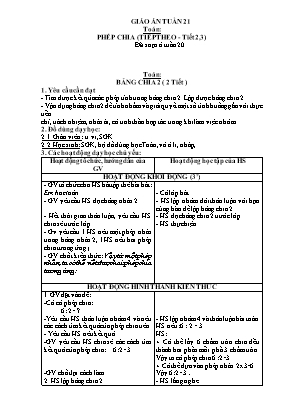 Giáo án Hoạt động trải nghiệm 3 - Tuần 21 - Nguyễn Thị Thanh Mai