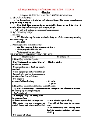 Giáo án Khoa học Lớp 5 - Tuần 10