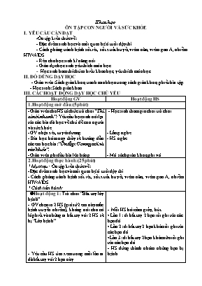 Giáo án Khoa học Lớp 5 - Tuần 11