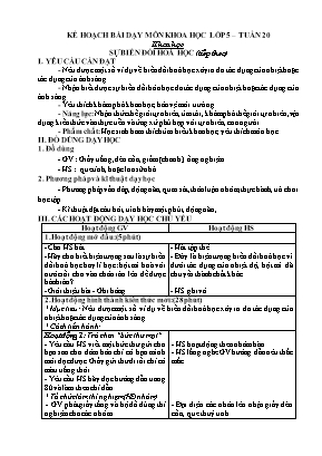 Giáo án Khoa học Lớp 5 - Tuần 20