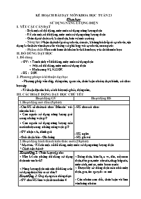 Giáo án Khoa học Lớp 5 - Tuần 23