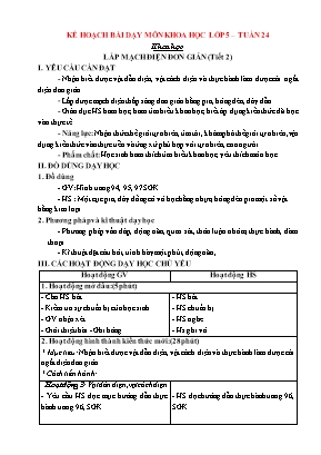 Giáo án Khoa học Lớp 5 - Tuần 24